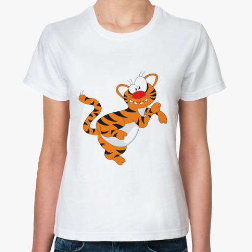 Классическая футболка Funny tiger