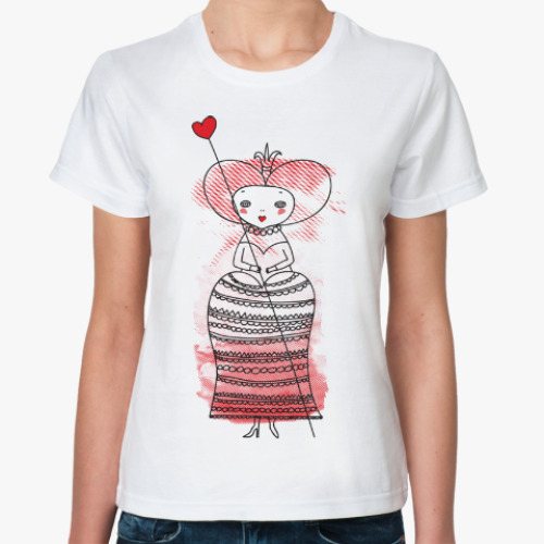 Классическая футболка Queen of Hearts, Alice's Adventures in Wonderland