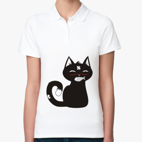 Женская рубашка поло котик