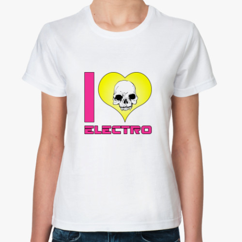 Классическая футболка I love electro
