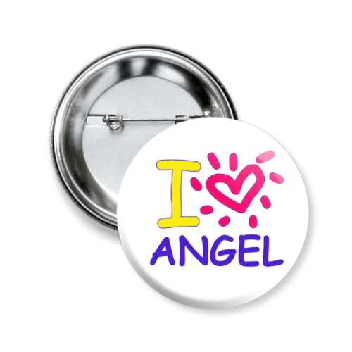 Значок 50мм Supernatural - I love Angel