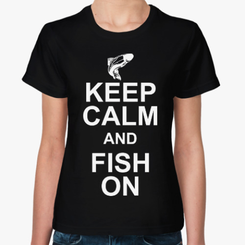 Женская футболка Рыбак