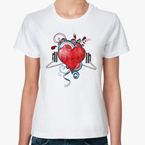 Классическая футболка Страстное сердце