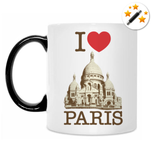Кружка-хамелеон I love PARIS!