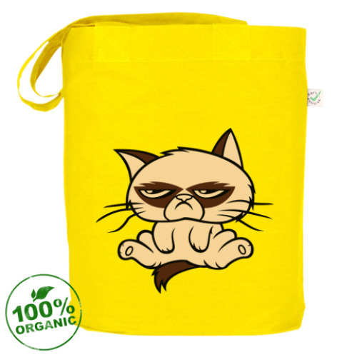 Сумка шоппер Недовольный кот ( Grumpy cat )