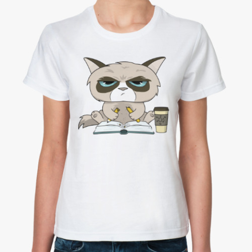 Классическая футболка Грустный Кот (Grumpy Cat)