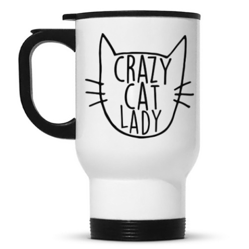 Кружка-термос Crazy cat lady