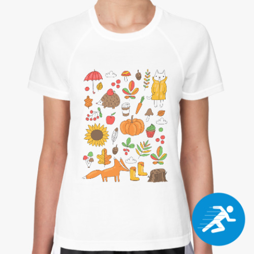 Женская спортивная футболка Autumn