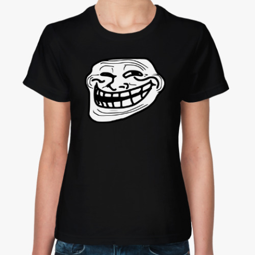 Женская футболка Trollface