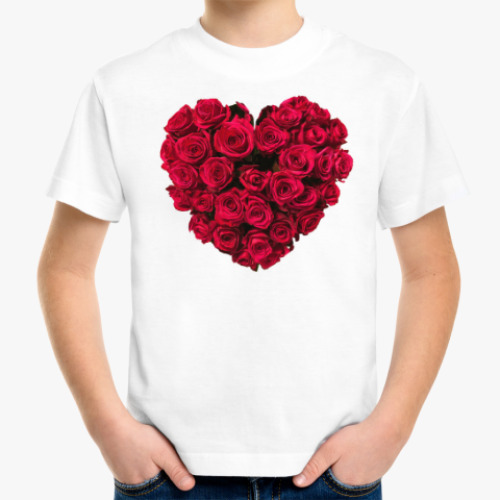 Детская футболка Сердце из роз