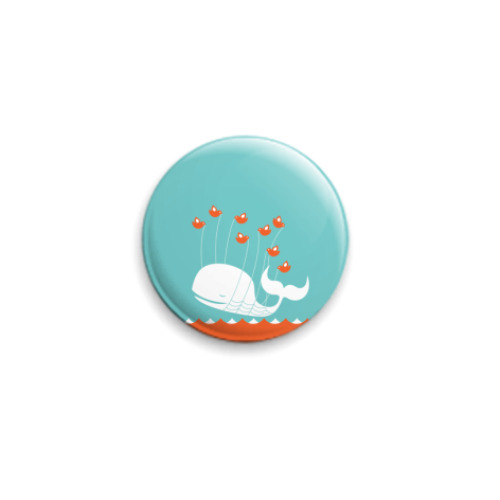 Значок 25мм twitter