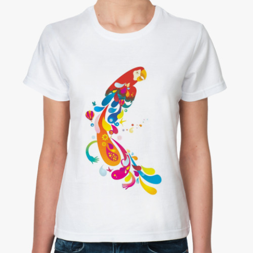 Классическая футболка  футболка Попугай