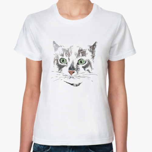 Классическая футболка Серьезный кот
