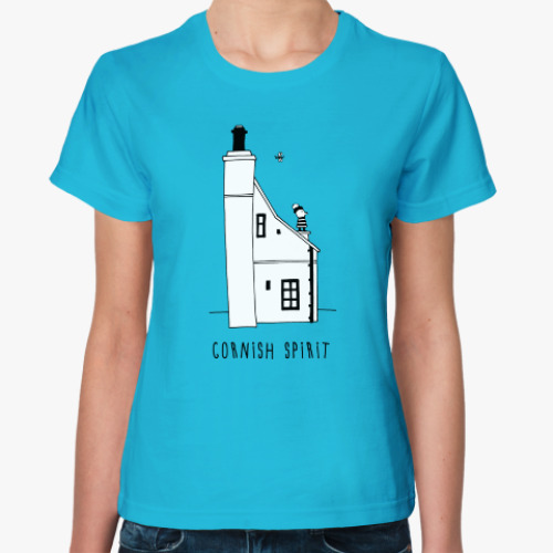 Женская футболка Корнуольский домик