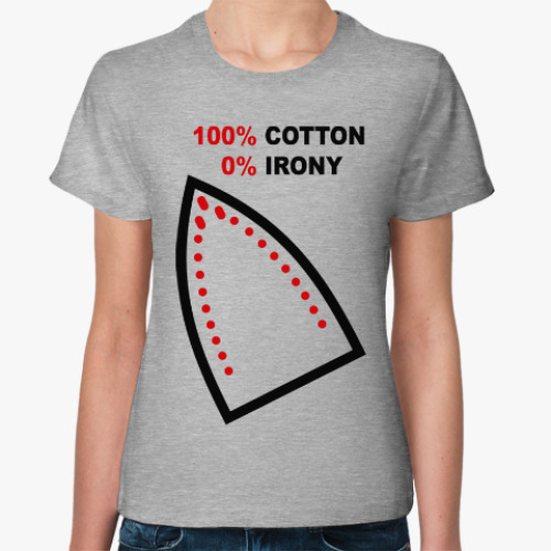 Женская футболка 100% хлопок, 0% железа