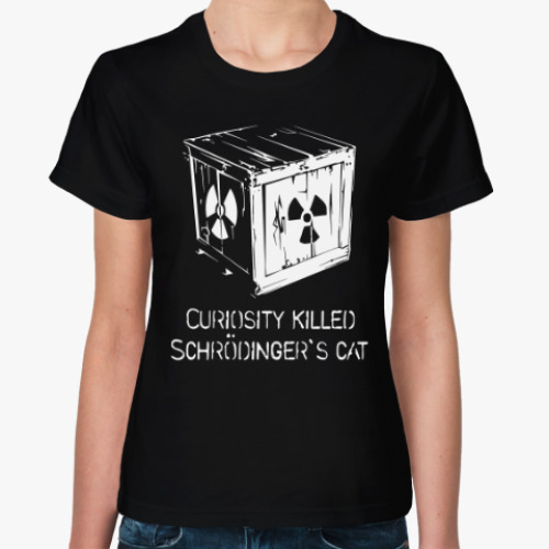 Женская футболка Кот Шрёдингера