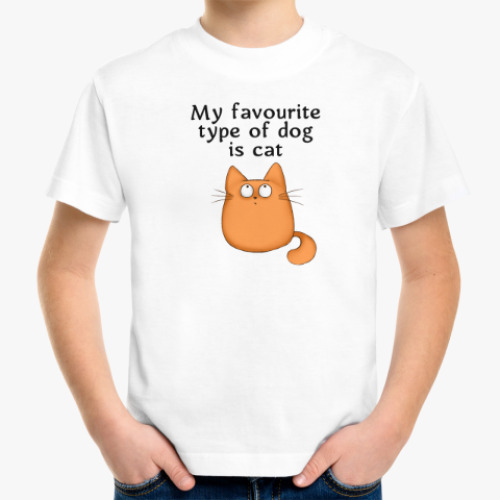Детская футболка Обожатель кошек
