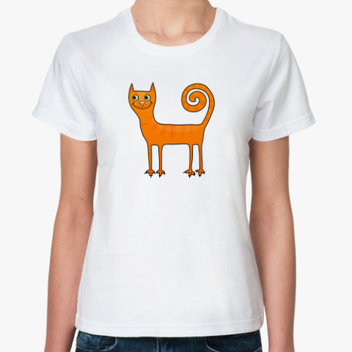 Классическая футболка Рыжий кот