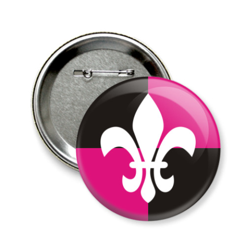 Значок 58мм 'Fleur-de-lys'