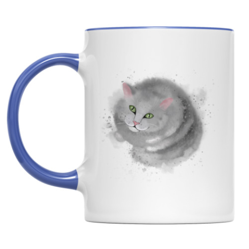 Кружка Серый кот, кошка