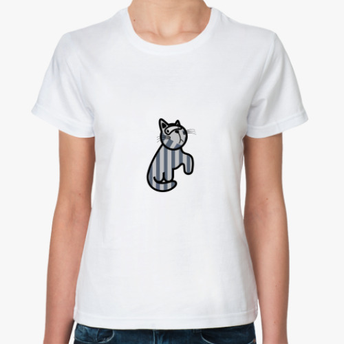Классическая футболка Грустный котик