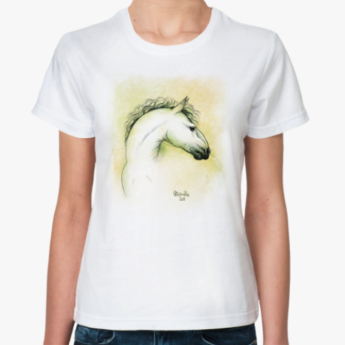 Классическая футболка Весенняя лошадь