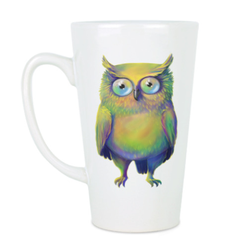 Чашка Латте Разноцветная сова