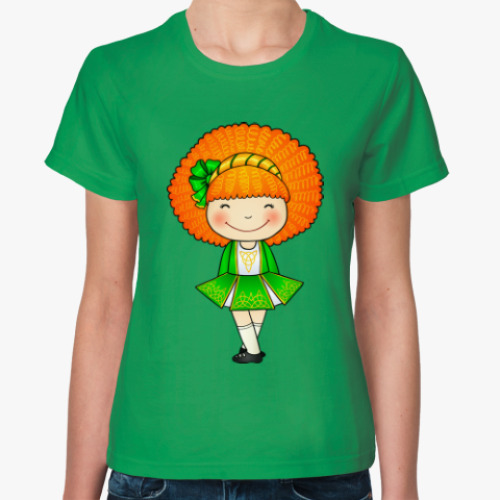Женская футболка Irish dancing girl