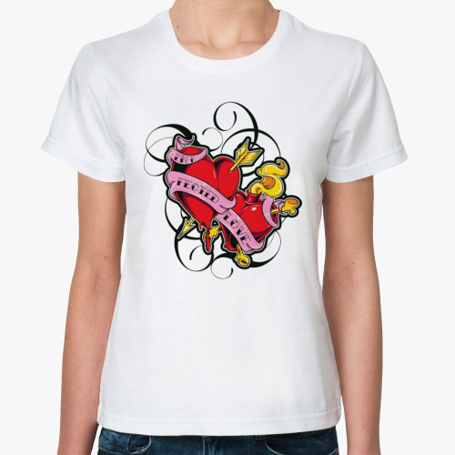 Классическая футболка Сердце - Ink fected love