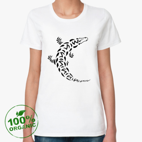 Женская футболка из органик-хлопка Крокодил