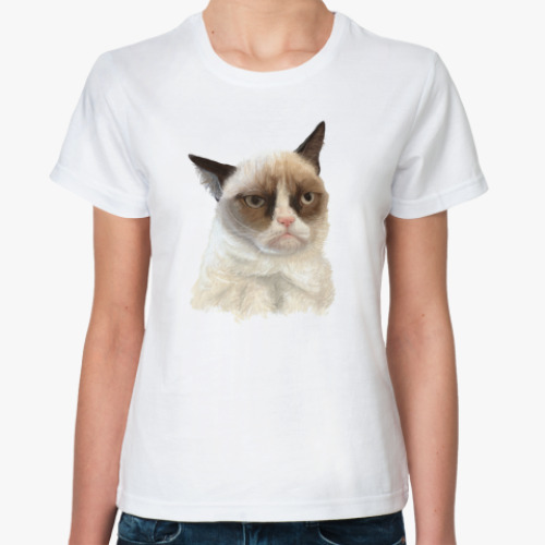 Классическая футболка Grumpy Cat