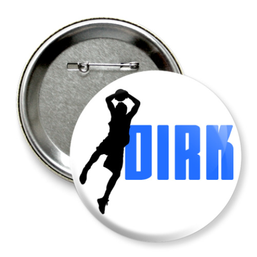 Значок 75мм Dirk - Dallas Mavericks