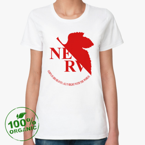 Женская футболка из органик-хлопка Neon Genesis Evangelion NERV