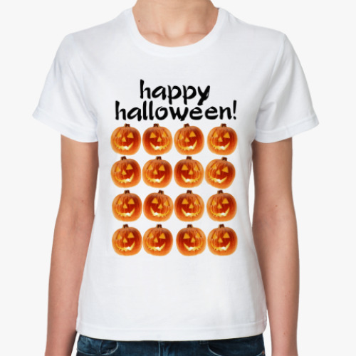 Классическая футболка Happy Halloween