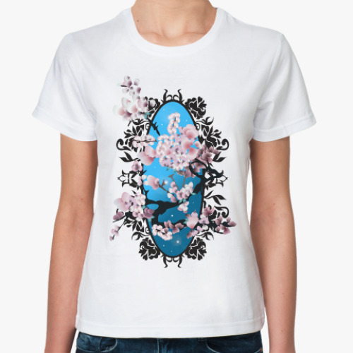 Классическая футболка Цветущая сакура