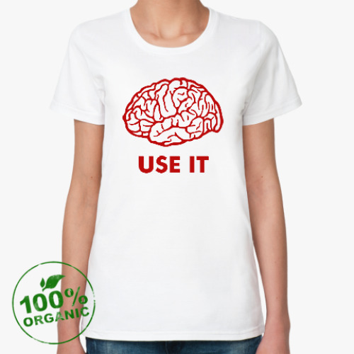 Женская футболка из органик-хлопка Мозг