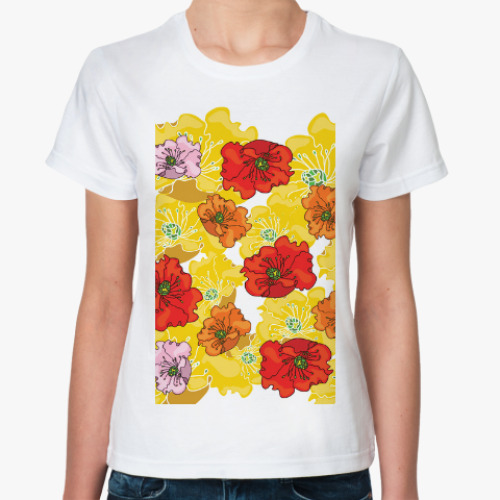 Классическая футболка Марципановые цветы