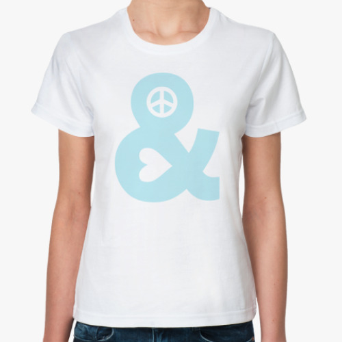 Классическая футболка Мир и Любовь