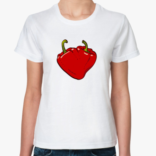 Классическая футболка Сердце перцы