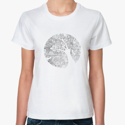 Классическая футболка Контур дерева