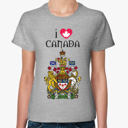 Женская футболка I love Canada