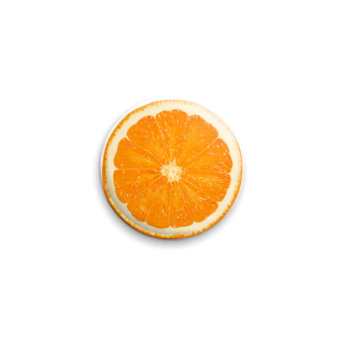 Значок 25мм апельсин