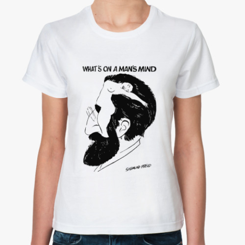 Классическая футболка What's on a man's mind