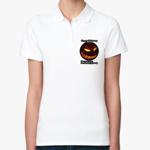 Женская рубашка поло (печать) Halloween