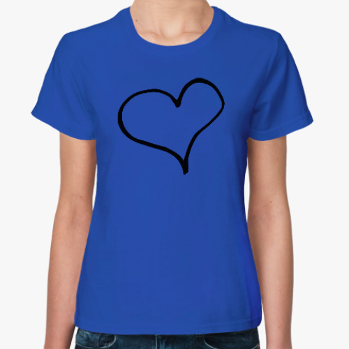 Женская футболка Чернильное сердце
