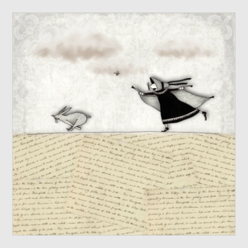 Постер Charlotte Bronte and a rabbit