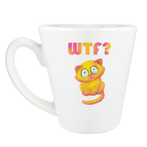 Чашка Латте котик wtf