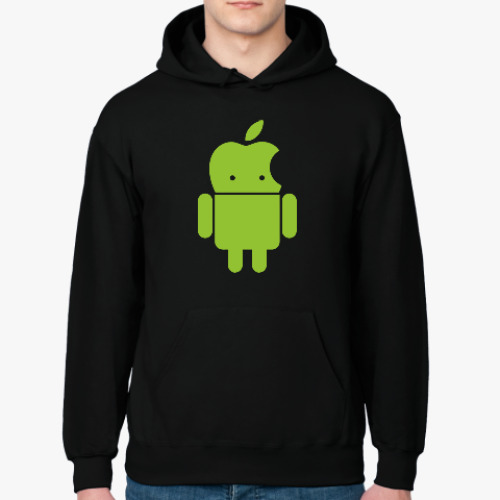 Толстовка худи Андроид голова-яблоко