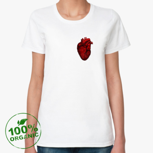 Женская футболка из органик-хлопка Анатомическое Сердце