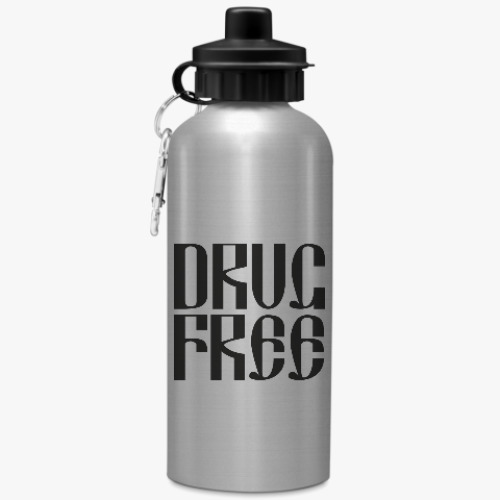 Бутылка с карабином (500 мл) drugfree straight edge